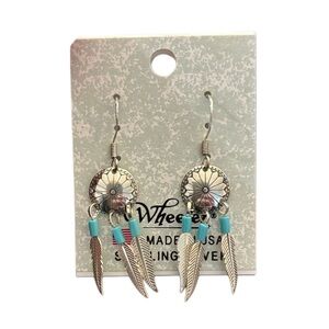 Sterling Silver Concho Earrings